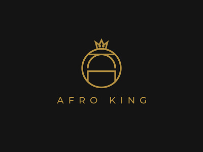 Afro King branding design flat logo vector