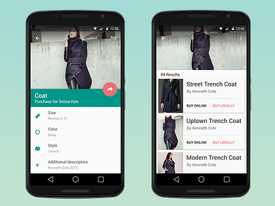 Fashion Shopper App android app fashion material shopper