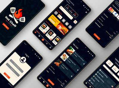 Hot Cheff app design app branding food app illustration mobile app restaurant app ui user interface ux