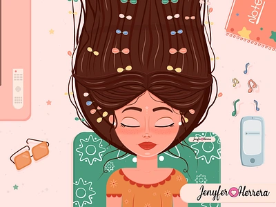 MEDITACION JENYFER HERRERA arte belleza brand identity concept concept art creative design creativity dibujo digitalart diseñador diseño femenine ilustration ilustrator marcapersonal mujer natural relajacion