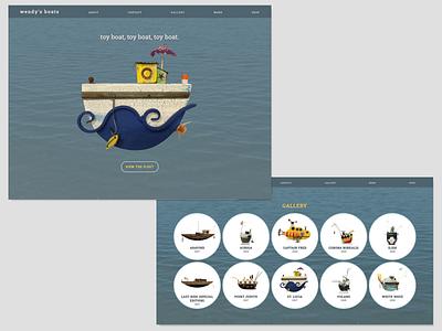 Wendy's Boats | Artist's Website artist website design personal website web design web designer website