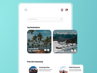 Travel App Concept app design figma graphic design mobile ui ux