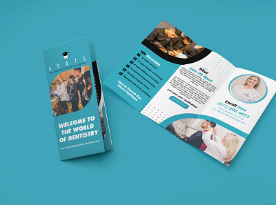 Trifold Brochure Design For Dentition School brochure dentist dentition health medical trifold