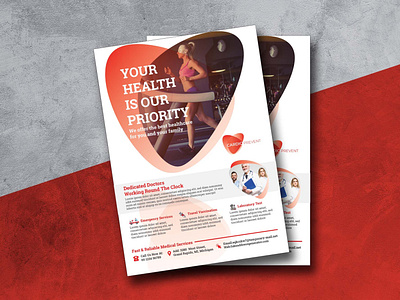 Flyer Design For Medical Services cardio exercise fitness flyer gym health medical