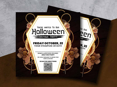 Social Media Post Design flyer design halloween party post social media