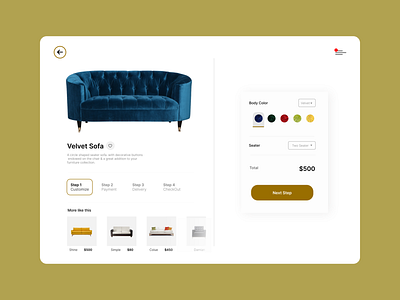 Furniture Customizing page app design designs dribbble figma mobileapps product design productdesign tech ui uiux uiuxdesign uiuxdesigner