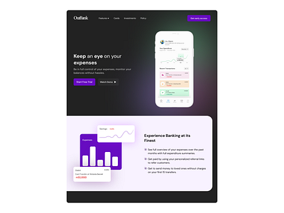 Finance Landing Page app design designs figma product design tech ui