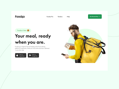 Food Delivery Hero Section app design designs figma graphic design product design tech ui