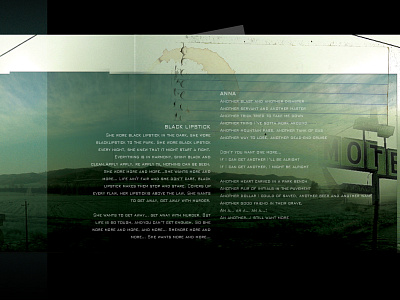 Liner Notes album art cd sleeve graphic design layout liner notes lyrics photo photo manipulation photography