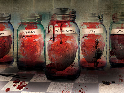 My Bloody Valentines acrylic digital illustration illustration mixed media photography photoshop print