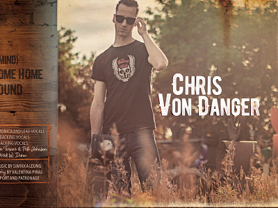 Chris Von Danger album design graphic design music package design photo editing