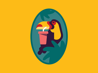 BJ's illustration juice label label sticker toucan