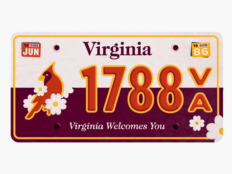 virginia state license plate