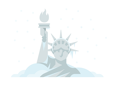 #Blizzardof2015 2015 blizzard day after tomorrow. ice mrdavenport new york snow statue of liberty