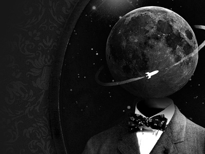 The Dreamer antique black white moon mrdavenport space t shirt threadless vintage