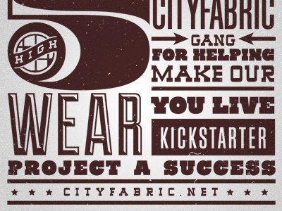 Kickstarter Letterpress Thank You Postcard cityfabric kickstarter mrdavenport thank you