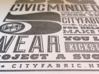 Kickstarter Letterpress Thank You Postcard cityfabric kickstarter letterpress mrdavenport thank you typography
