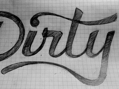 Dirty dirty hand drawn mrdavenport practice typography work in progress