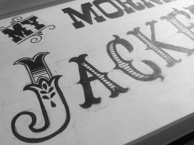 MMJ— Inked hand drawn mmj mrdavenport my morning jacket type typography western