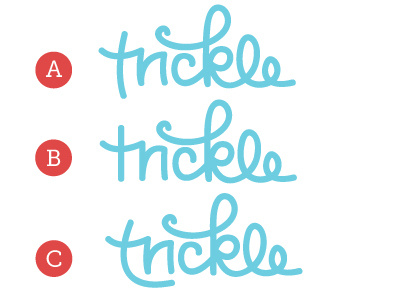 Trickle 2 logo mrdavenport script trickle typography