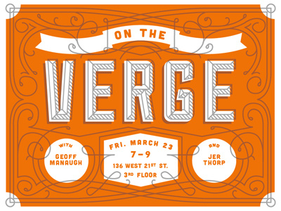 On The Verge geoff manaugh interaction design jer thorp lecture mrdavenport poster promotional school of visual arts