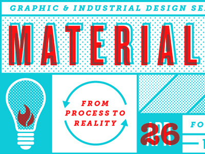 Materialize exhibition gradient graphic design industrial design materialize nc state college of design poster senior senior show studio typography