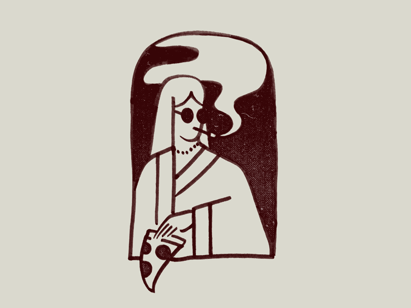 Patron Saint of Leftover Pizza hand drawn illustration branding weed pizza 420