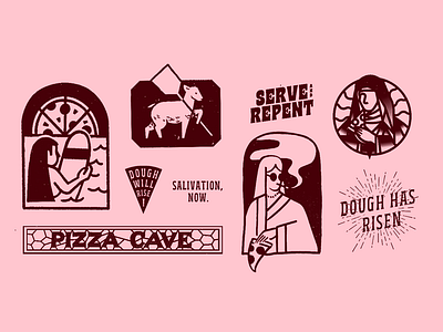 JCPC — Spots branding illustration mrdavenport pizza