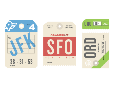 4SQAIR foursquare luggage tags mrdavenport tickets