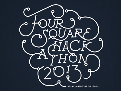 Foursquare Hackathon T-Shirt foursquare mrdavenport t shirt typography