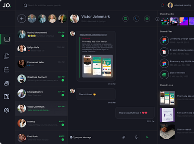 Messenger dashboard adobe illustrator adobe photoshop dark mode dashboard design figma graphic design graphics illustration messenger minimal ui vector web development