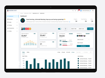 Fintech Dashboard dashboard design fintech illustration ui uiux web development