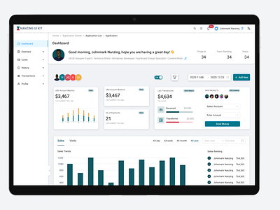 Fintech Dashboard dashboard design fintech illustration ui uiux web development