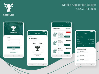 Smart Vaccination App android animal health mobile design singapore ui ux vaccination