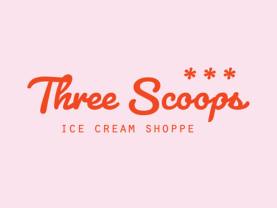 Three Scoops Logo Design brand design branding design graphic design logo design logodesign