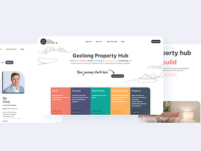 Geelong Property Hub branding design illustration logo real estate real estate web design ui ux web design wordpress