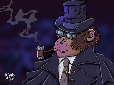 Steam Punk Monkey animation design digital art digital illustration illustration photoshop