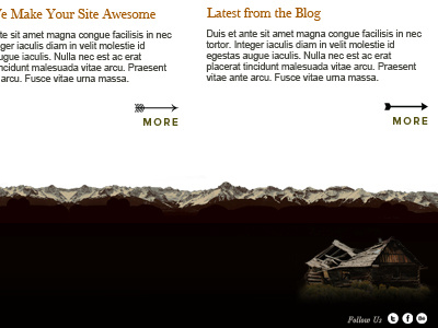 Solid Site- Footer footer mountains photo manipulation web design