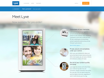 Lyve Website alright sans bright device photographs product responsive tech technology web design website