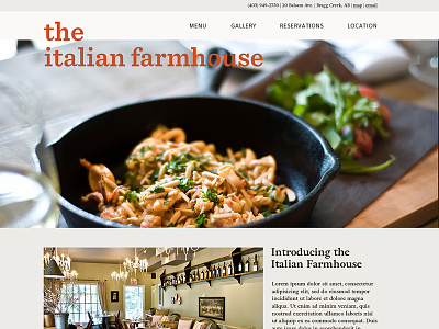 Italian Farmhouse Website food italian responsive restaurant web design website