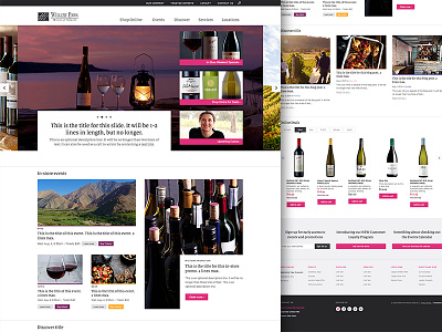 Willow Park Wine & Spirits Home Page alcohol e commerce responsive spirits web design website wine