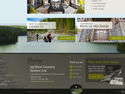 Home Site Footer footer home builder web design