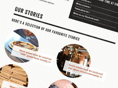 Cibo Home Page arvo bold food responsive design restaurant roadgeek 2005 texture veneer web design