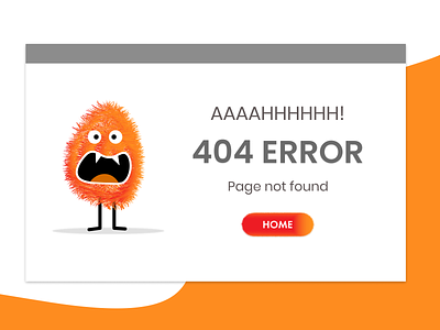 #DailyUI 006 404 error 404 challenge daily 100 challenge dailyuichallenge figma monster page ui website