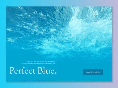 Diving Spots Landing Page dailyui day003
