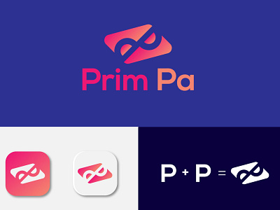 "P" LOGO (UNUSED) convert flat illustration logo logo design minimal minimalist modern text logo typography vector