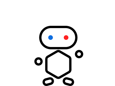 Cute Robot Logo branding design digital flat icon illustration outline robot tech tech logo technology ui vector