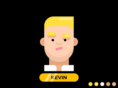 Kevin Flat Art art design flat illustration logo tech vector