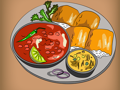 India's Pav Bhaji Illustration