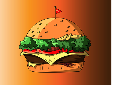 Vector burger illustration adobe adobe illustrator artist artwork burger burger logo colorful digital digital art digital illustration food food and drink food app food illustration foodie illustration illustration art illustrations illustrator india